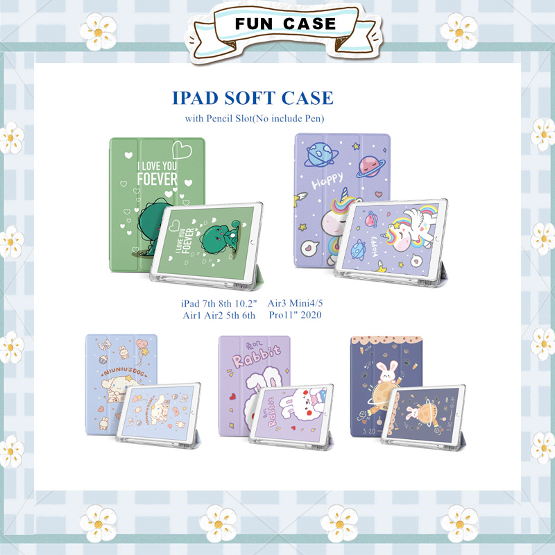 Bao Da Máy Tính Bảng Tpu Mềm Trong Suốt Khe Cắm Bút Cho Ipad Air1 Air2 5th 6th Ipad 7th 10.2 "Mini4/ 5 Pro11" 2020 | BigBuy360 - bigbuy360.vn