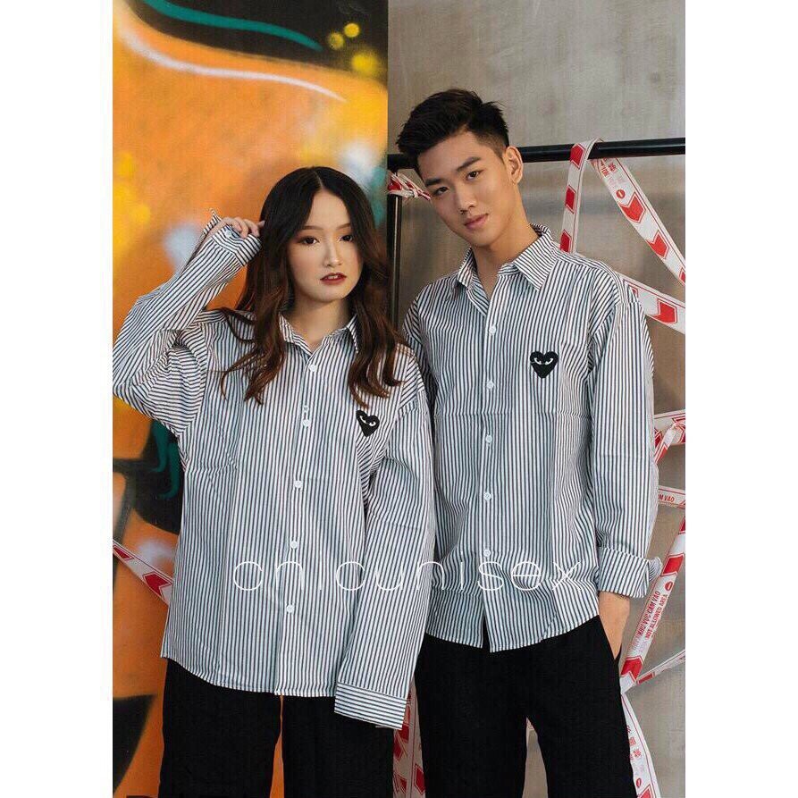 ÁO SƠ MI TRÁI TIM NAM NỮ