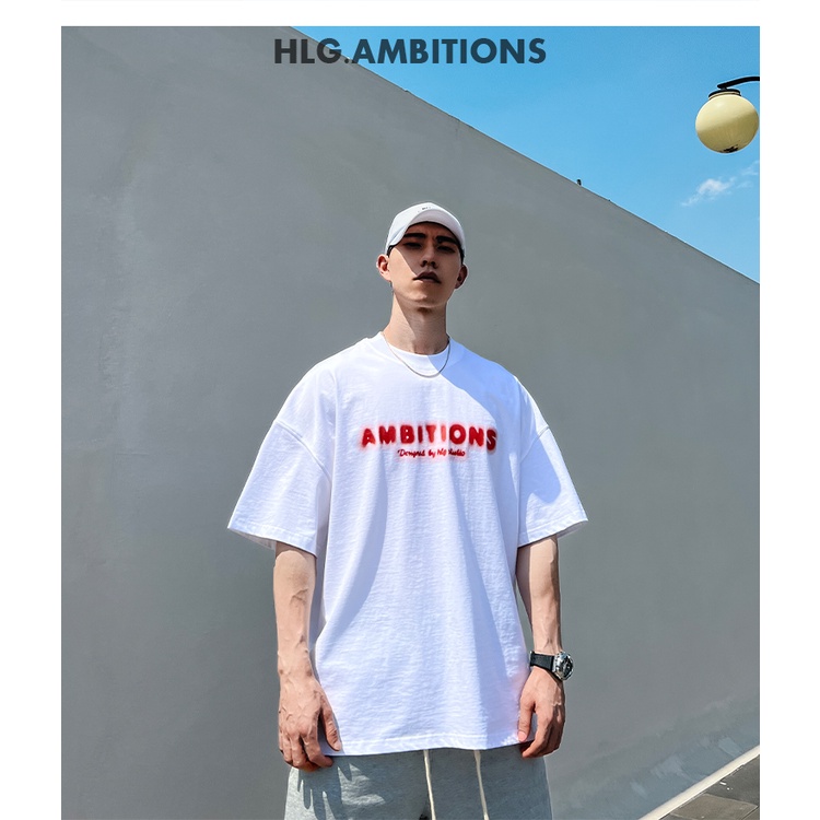 Áo phông nam cổ tròn thủy chiều chứ mờ phong cách Ulzzang - cotton mịn thấm hút mồ hôi thoải mái hoạt động