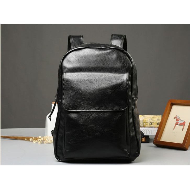 Balo da nam đựng laptop thời trang - Leather Backpack (CÓ VIDEO SP)
