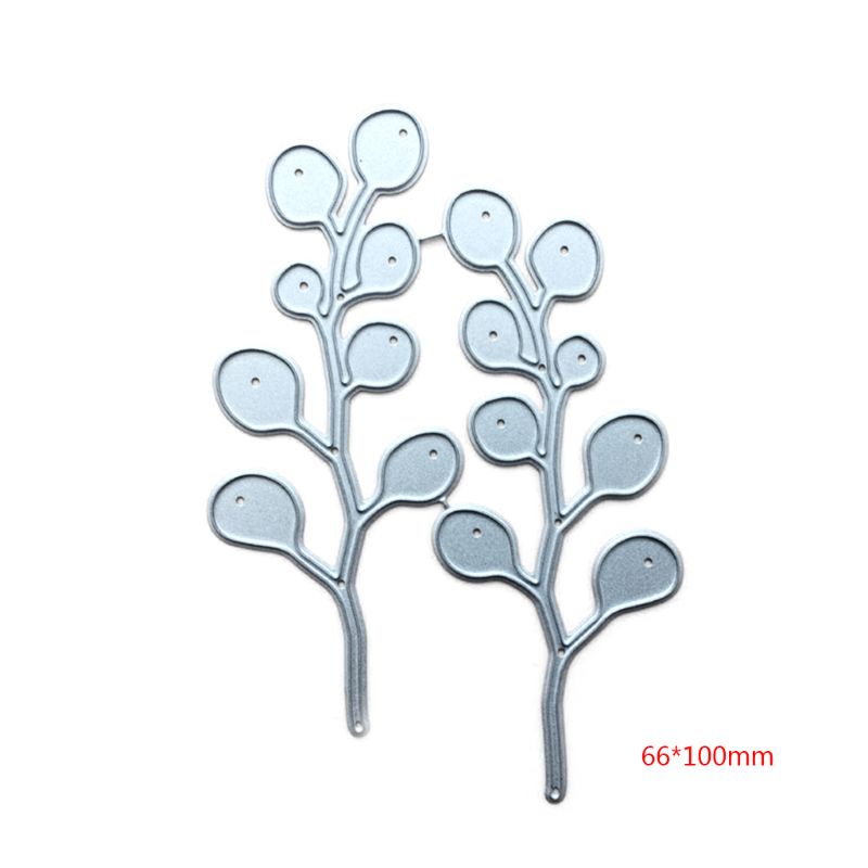 Khuôn Cắt Thẻ Trang Trí album Hình Lá Cây Bằng Kim Loại diy