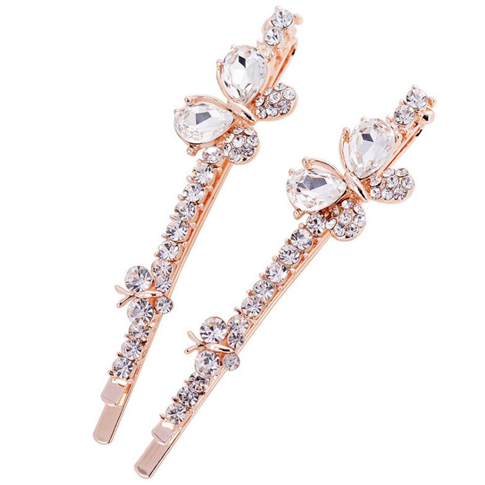 1 Cặp EUCA|Kẹp Tóc Hình Bướm Lấp Lánh