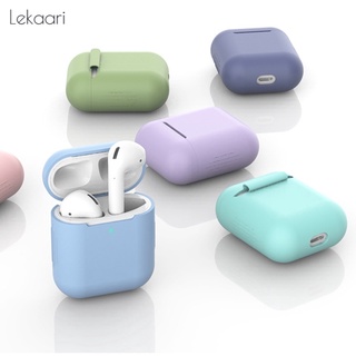 for Airpods 2 1 Silicone Case Soft Shockproof Cases Solid Color Cover Earphone Protector