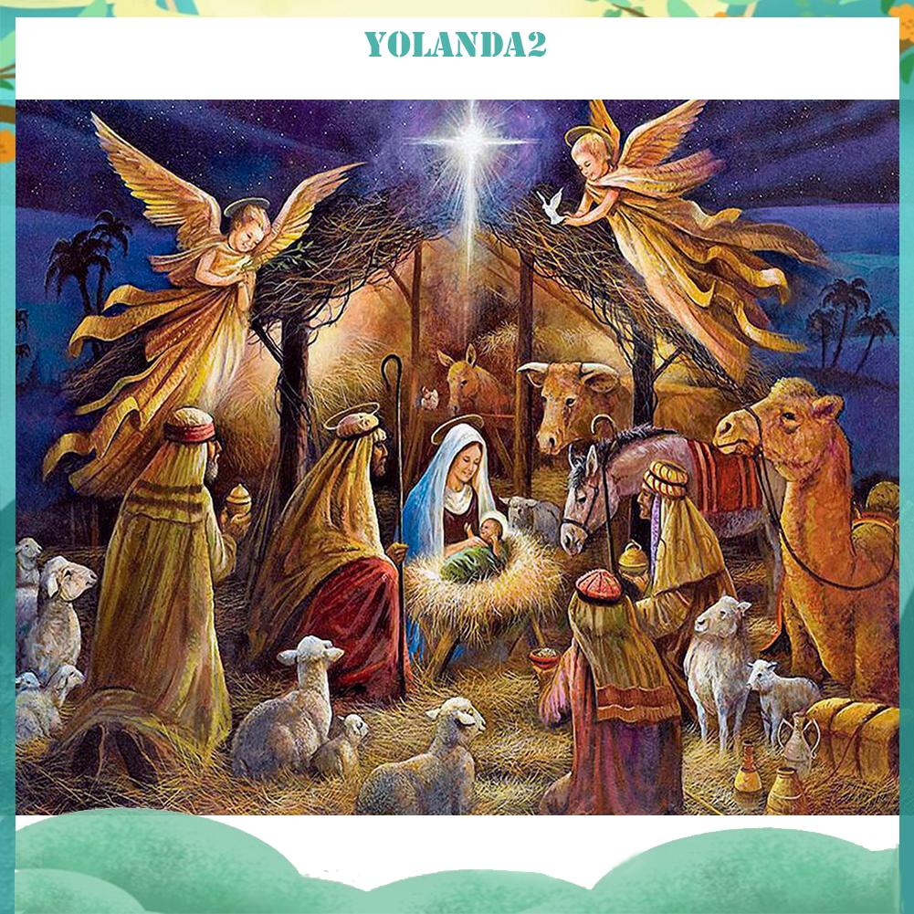 Toàn Bộ Bộ Tranh Thêu Chữ Thập Hình Chúa Jesus 11ct Diy
