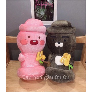 [Apeach Ryan Kakao friends] gấu bông rian đào nhung cầm hoa độc lạ