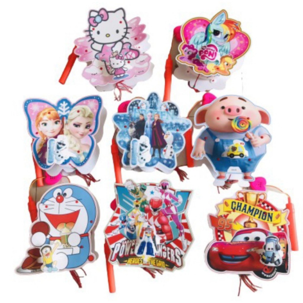 Combo 10 Lồng Đèn Trung Thu Nhựa Ráp 2 Mảnh Có Nhạc, An Toàn Tuyệt Đối, Màu Sắc Bắt Mắt, Nhạc Sôi Động