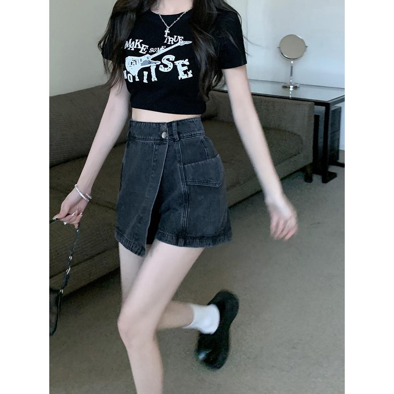 Quần Jeans Lưng Cao Phong Cách Hàn Quốc Cho Nữ