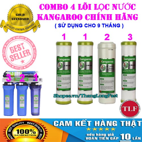 LÕI LỌC NƯỚC KANGAROO 1-2-3 | BỘ 3 LÕI LỌC NƯỚC KANGAROO SỐ 1-2-3