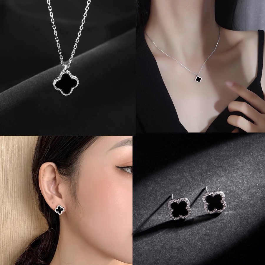 Bộ trang sức Swarovski S925 Four-leaf clover size 9mm