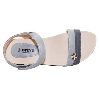 Sandal đế bằng nữ Bita's SYN.240 (Đen + Kem + Xám)