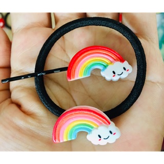 Sét kẹp và cột tóc cầu vòng