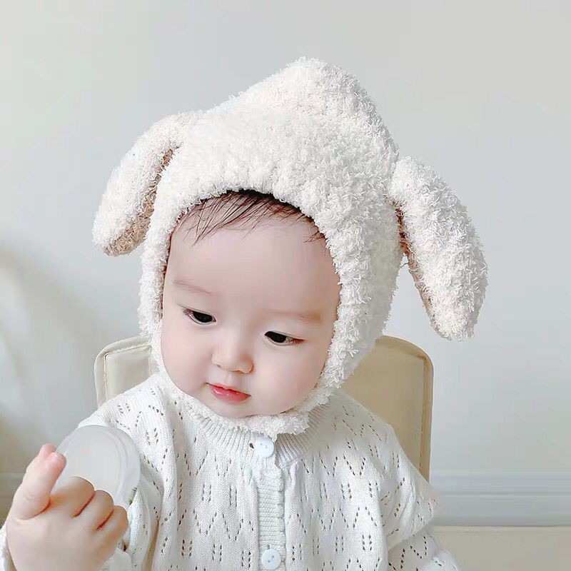 ◇Mũ len dành cho trẻ sơ sinh và mới biết đi vào mùa thu / đông cùng với lớp nhung dày dặn bảo vệ tai của em bé