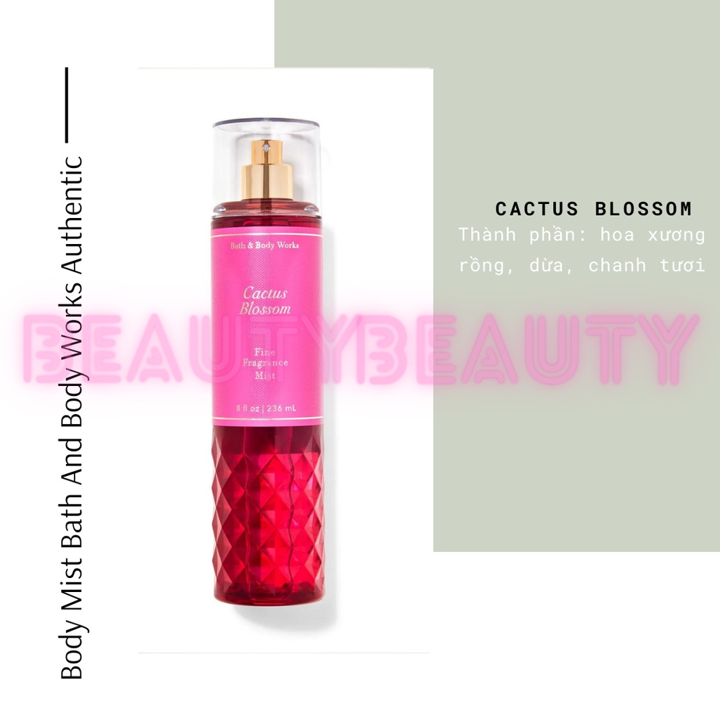 🎀 Xịt thơm toàn thân Bath & Body Works CACTUS BLOSSOM