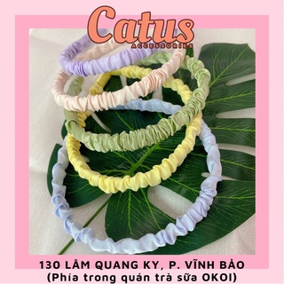 CÀI TÓC VẢI NHÚN MÀU TRƠN
