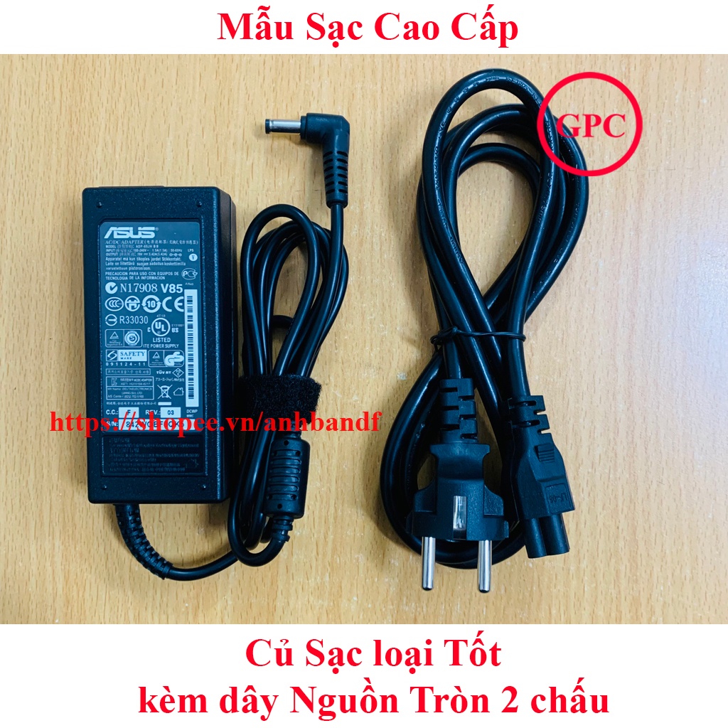 Sạc Laptop Asus X42E X42J K52E OUTPUT 19V 3.42A (65W) chân thường kích thước 5.5mm * 2.5mm New