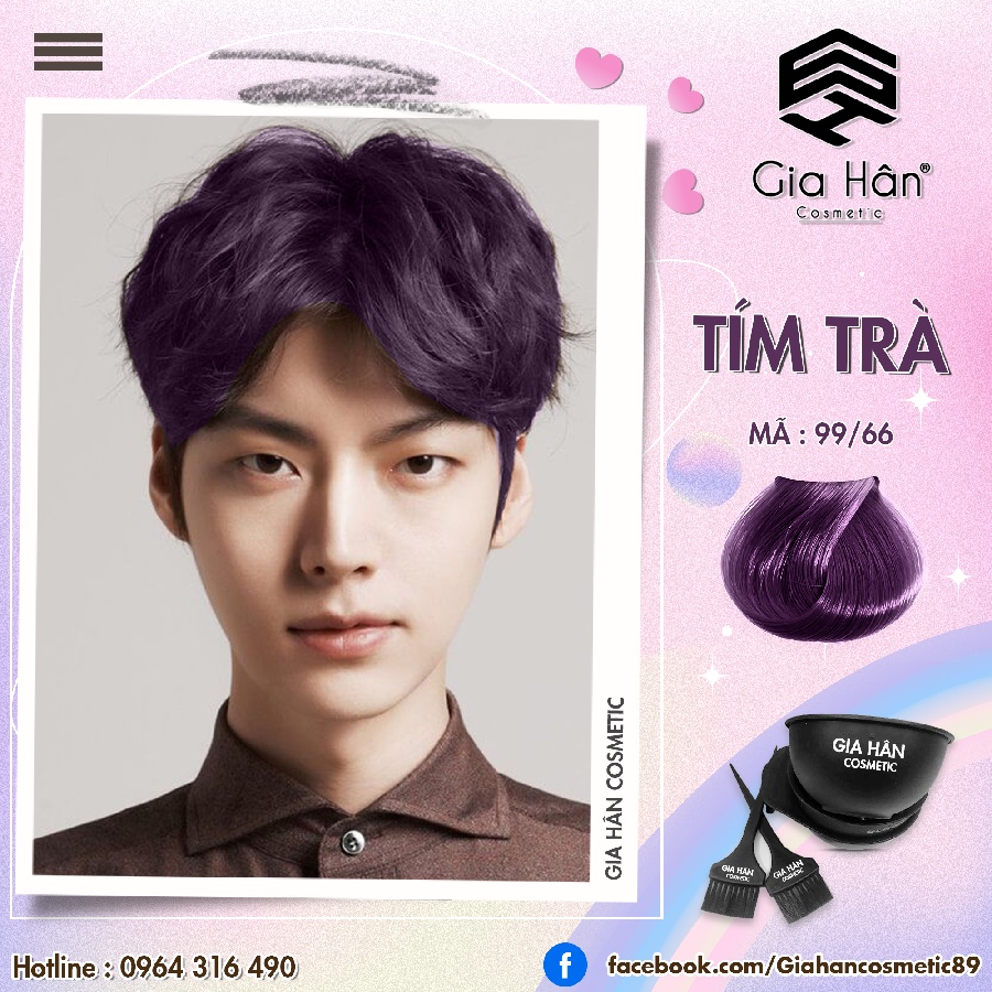 Thuốc Nhuộm Tóc Màu TÍM ĐEN Nam Không Tẩy - LUXURY HAIR - TN082 | Shopee  Việt Nam