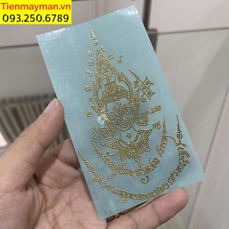 Linh phù dán điện thoại Phật  Nanathong của Thái Lan may mắn bình yên