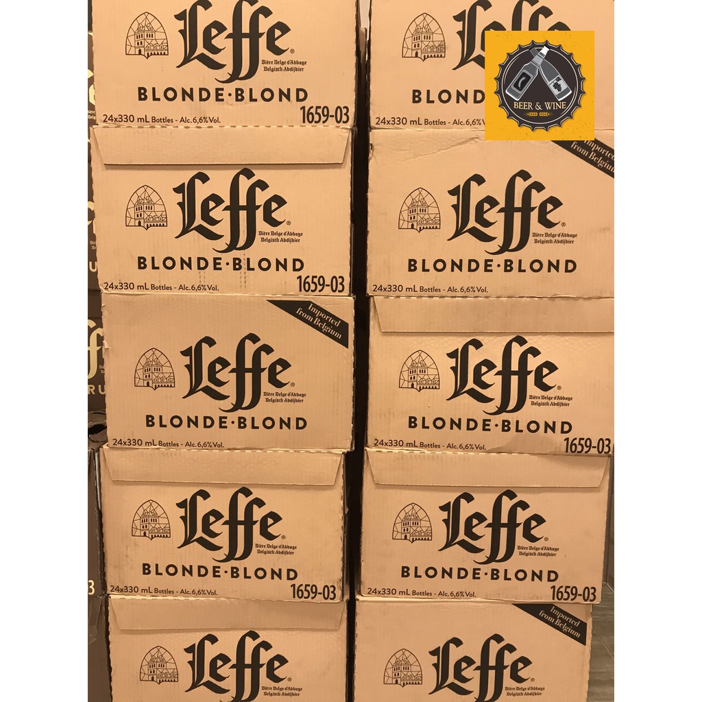 Bia Leffe vàng 6.6% - Bỉ - 330ml/chai - thùng 24 chai