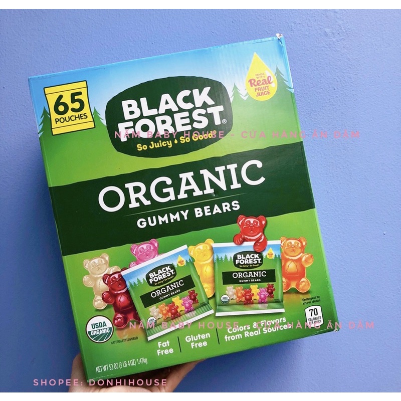 Kẹo dẻo trái cây hữu cơ BLACK FOREST cho bé và gia đình date 10/2022