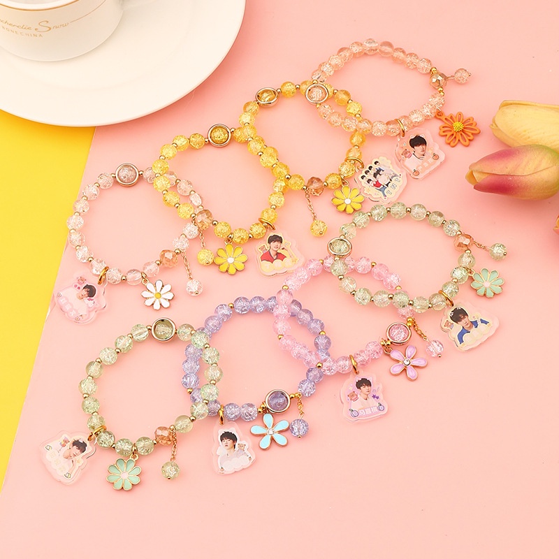 Vòng Tay Họa Tiết Hoa Acrylic Dễ Thương Thời Trang Dành Cho Tuổi Teen In Times