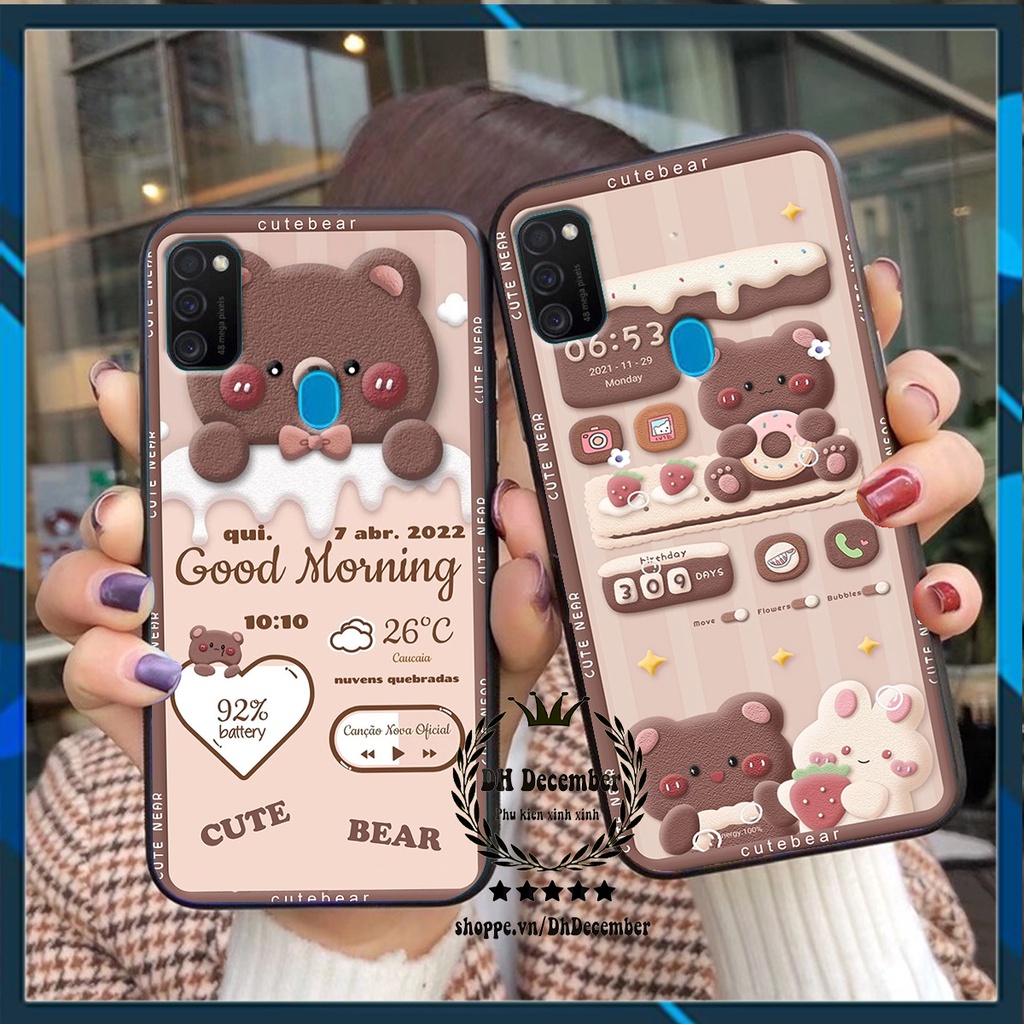 Ốp lưng Oppo A53 in hình 3D GẤU HỒNG-GẤU BE3R -XINH XẺO CỰC ĐẸP