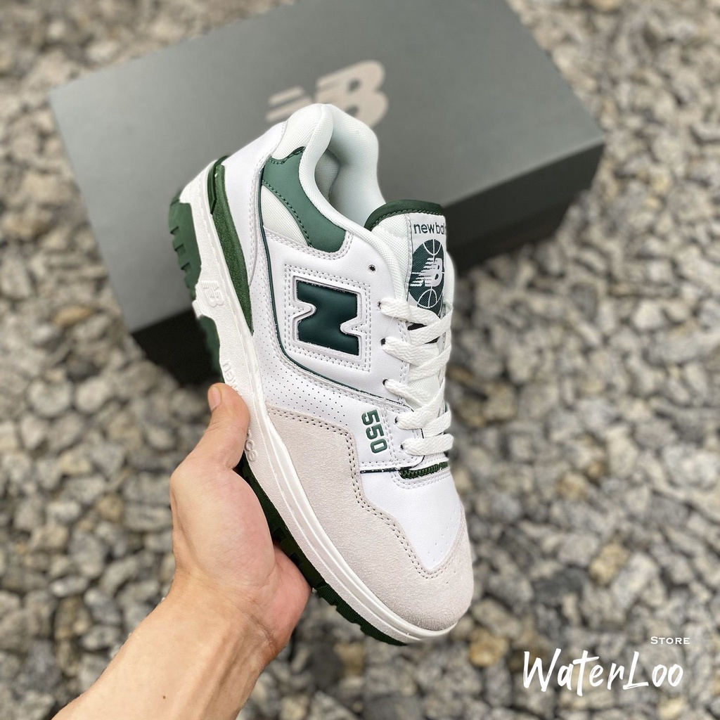 Giày Thể Thao Nam Nữ NB 550 'White Green' - NB550 NB 550 Màu Trắng Xanh Cực Phong Cách Năng Động Waterloo Shop