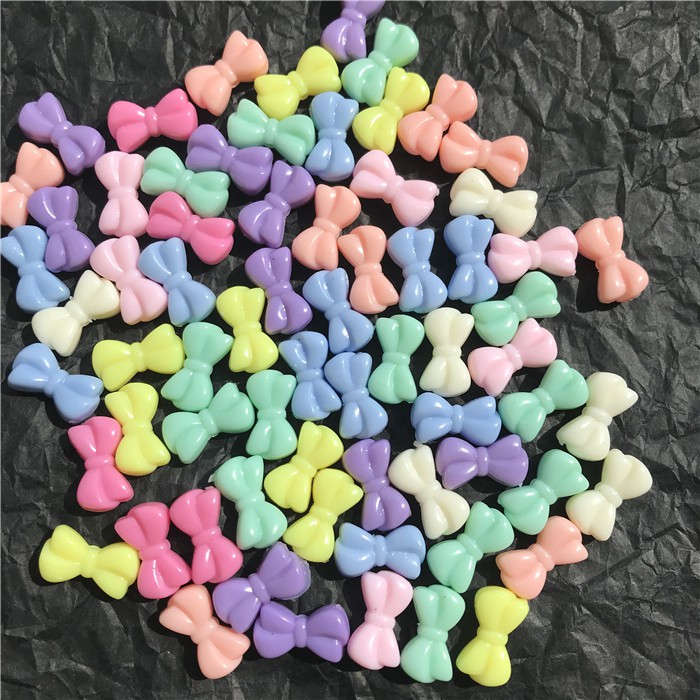 Hạt nhựa nơ nhiều màu xỏ lỗ 2 đầu - có bán lẻ từng màu