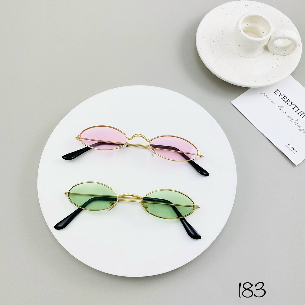 Mắt Kính Thời Trang 183 Hot Trend Oval Híp Sang Chanh Nhiều Màu - Hazo
