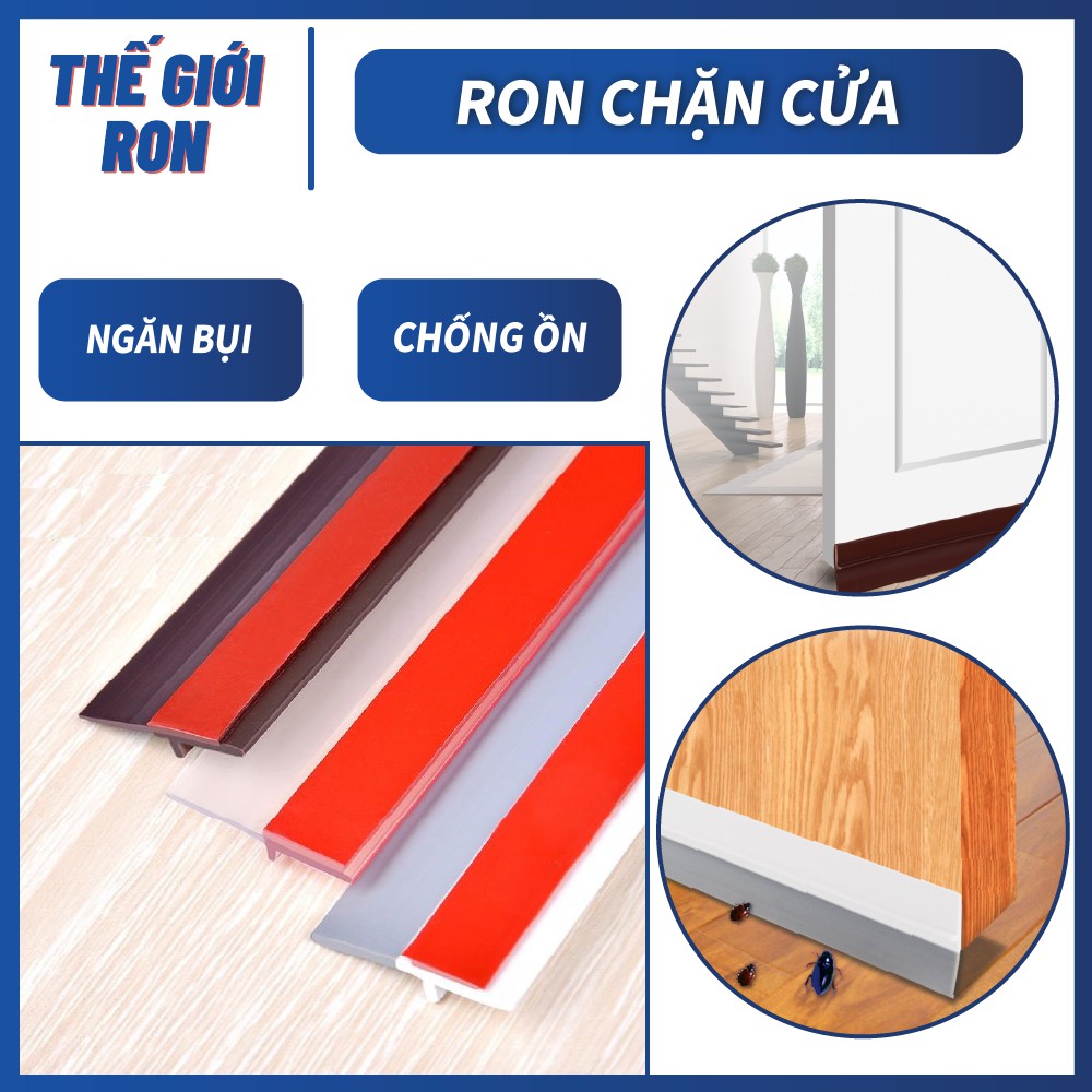 Ron Chặn Khe Cửa, Miếng Chặn Dán Chân Cửa Dài 1 Mét, Chống Bụi, Chống Côn Trùng - PVC Cao Cấp