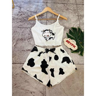 Set bò sữa hai dây croptop