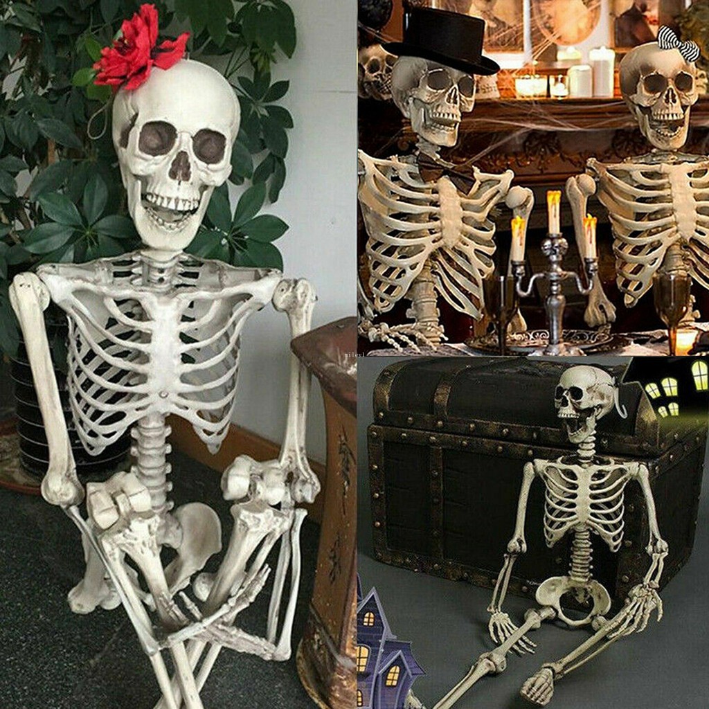 Bộ mô hình xương bằng nhựa dùng trang trí Halloween độc đáo