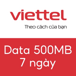 Mua gói data viettel 500mb, 7 ngày