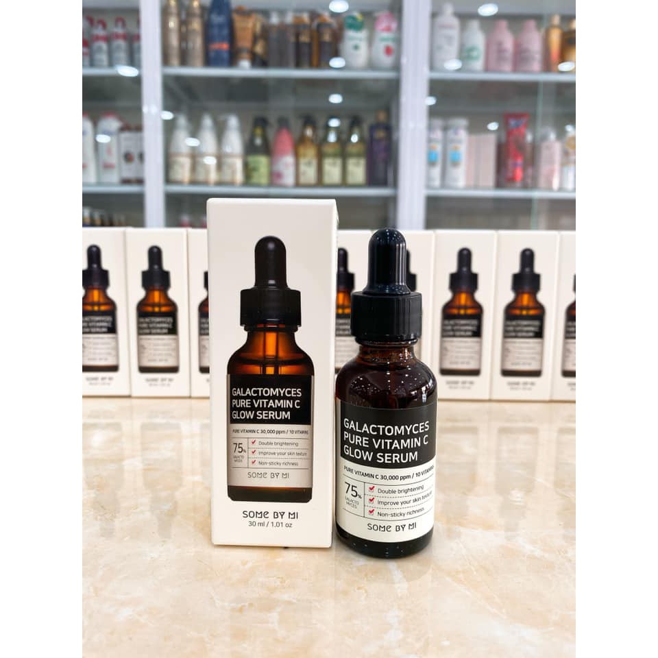 Tinh Chất Serum Some By Mi Galactomyces Pure Vitamin C Glow Dưỡng Trắng, Chống Lão Hóa Sáng Mịn Da 30ml