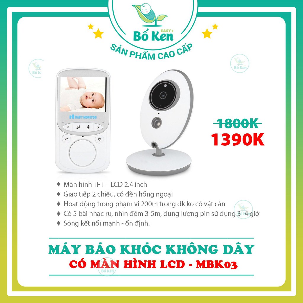 Shop Bố Ken Máy báo khóc Baby Monitor Camera giám sát không dây