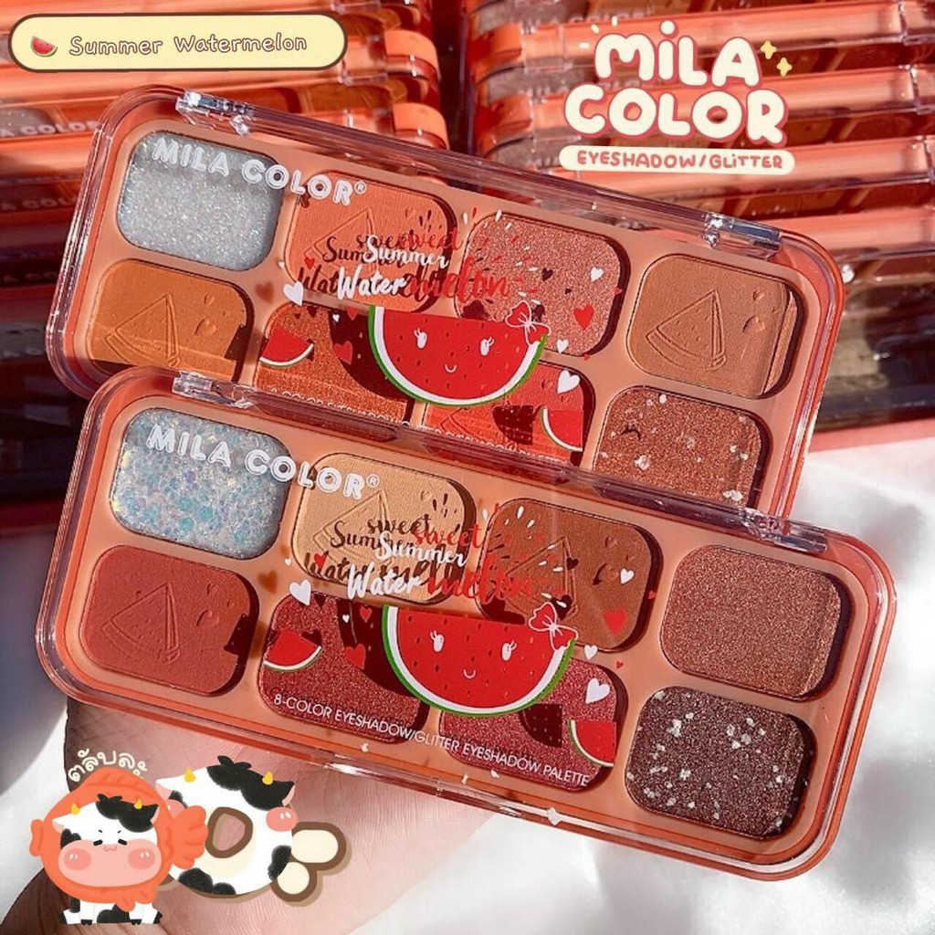 Bảng Mắt & Glitter 8 Ô MILA COLOR Thái Lan