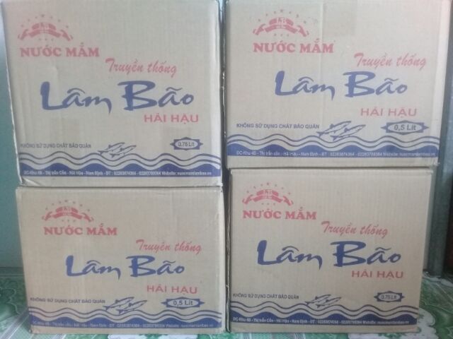 Nước mắm truyền thống Lâm Bão (chai 0,5L nắp đỏ)