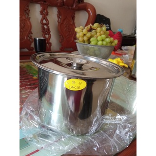 Thố inox - Âu inox có nắp đậy đựng thực phẩm, cất trữ mọi loại thức ăn an tâm chống dịch: topping, gia vị, trái cây