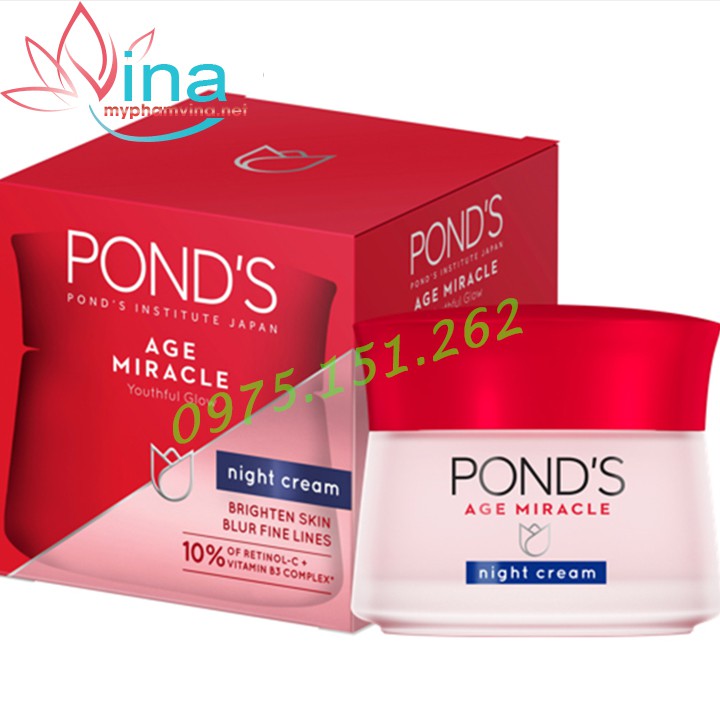 Kem Dưỡng Da Chống Lão Hóa Ponds Age Miracle Ban Ngày/ Ban Đêm 50gr