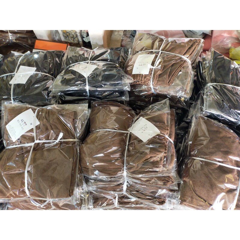 Quần baggy nhung tăm kèm đai trơn | BigBuy360 - bigbuy360.vn