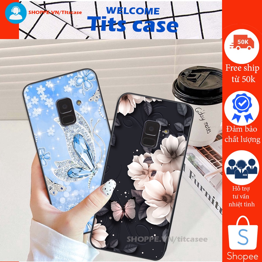 Ốp lưng Samsung Galaxy A5 2018 / A6 2018 / A8 2018 / A8 PLUS in hình thiên nga,hoa may mắn, đặc sắc ĐỘC - LẠ - BỀN