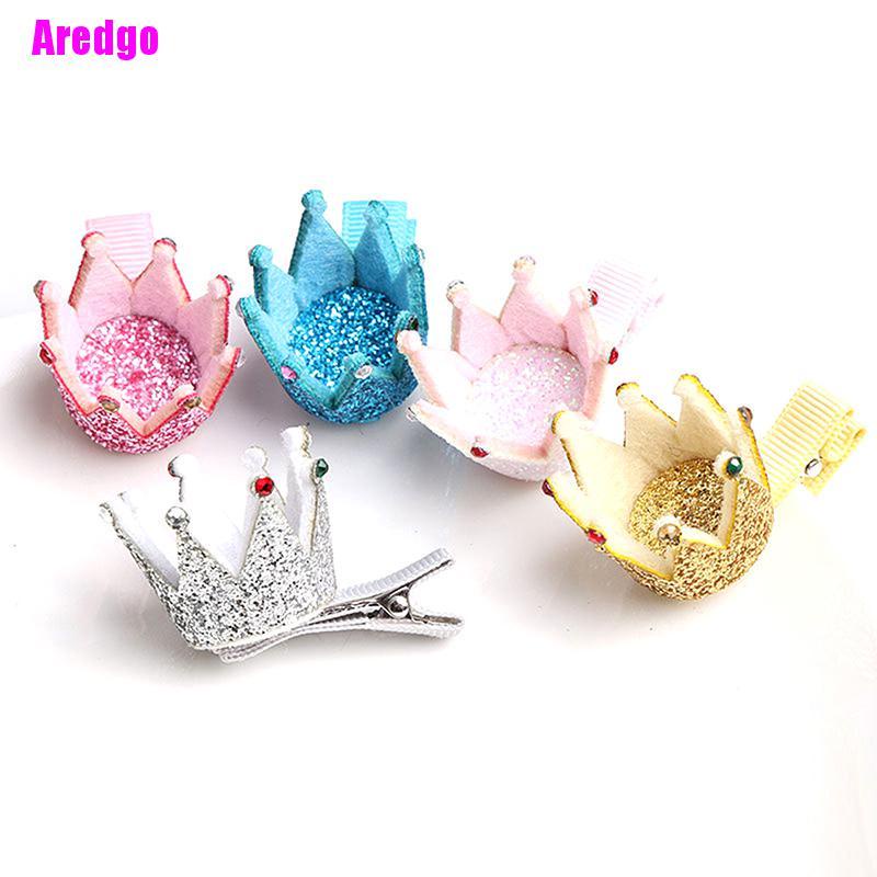 Kẹp tóc trang trí vương miện lấp lánh mini đáng yêu dành cho trẻ em