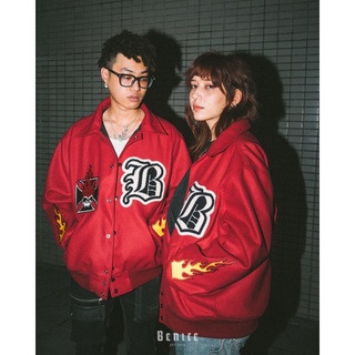 Áo khoác nam nữ Varsity Jacket Bomber vải Dạ ép lót gió thêu hình Localbrand