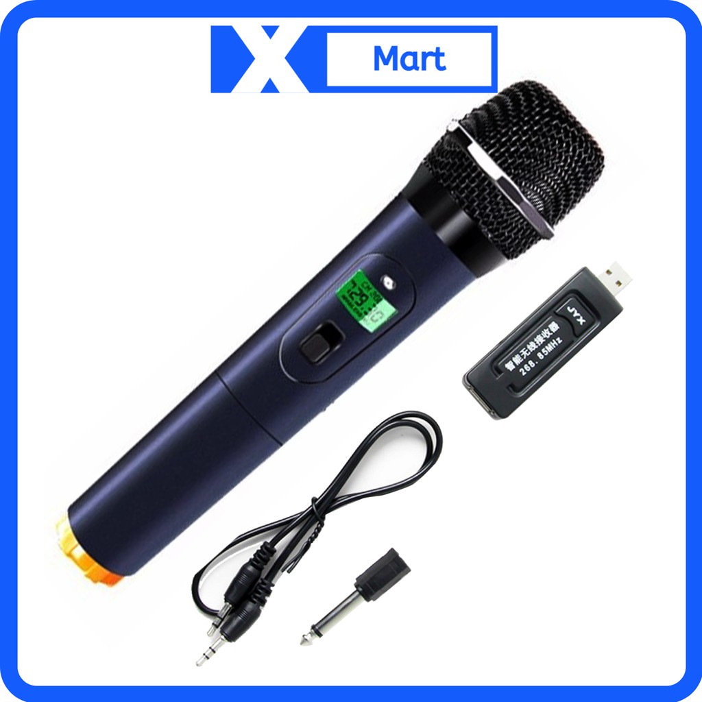 Micro không dây Zansong V12 chính hãng - Micro hát karaoke có LCD kết nối với tivi, dàn loa thùng,...