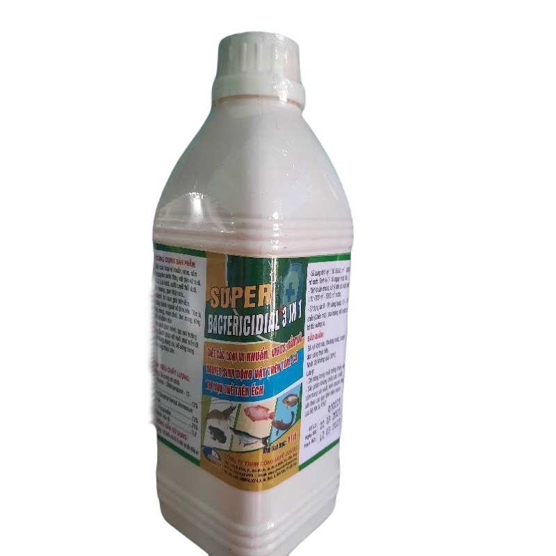 Sản Phẩm SUPER 3.1 Siêu Diệt Khuẩn Nấm, Ghẻ Trong Ao Nuôi Thủy Sản Chai 1Lít