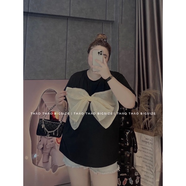 Áo phông nơ ngực siêu to - MÚP BIGSIZE 60-100KG