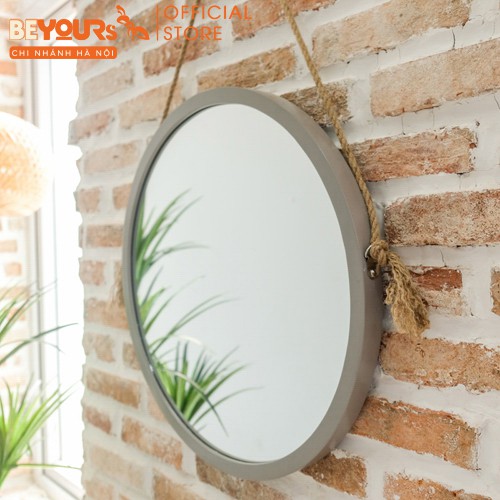 Gương Tròn Soi Treo Tường BEYOURs Khung Gỗ Decor Mia-Circle-Mirror Trang Điểm Đẹp Nội Thất Phòng Ngủ