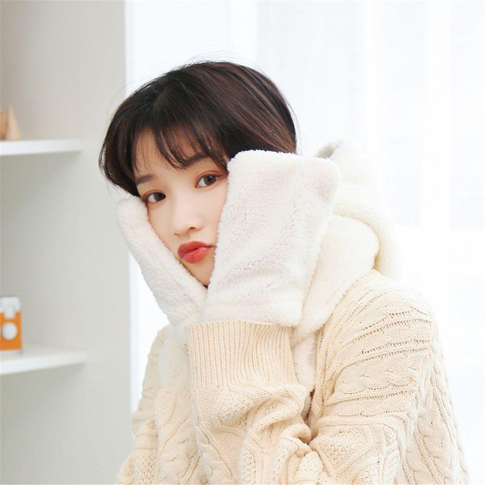 Mũ Beanie Giả Lông Thú Màu Sắc Nhã Nhặn Dành Cho Nữ