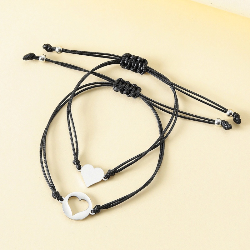 Set 2 Vòng Tay Bện Dây Gắn Thẻ Tình Yêu Cho Mẹ Và Con Gái