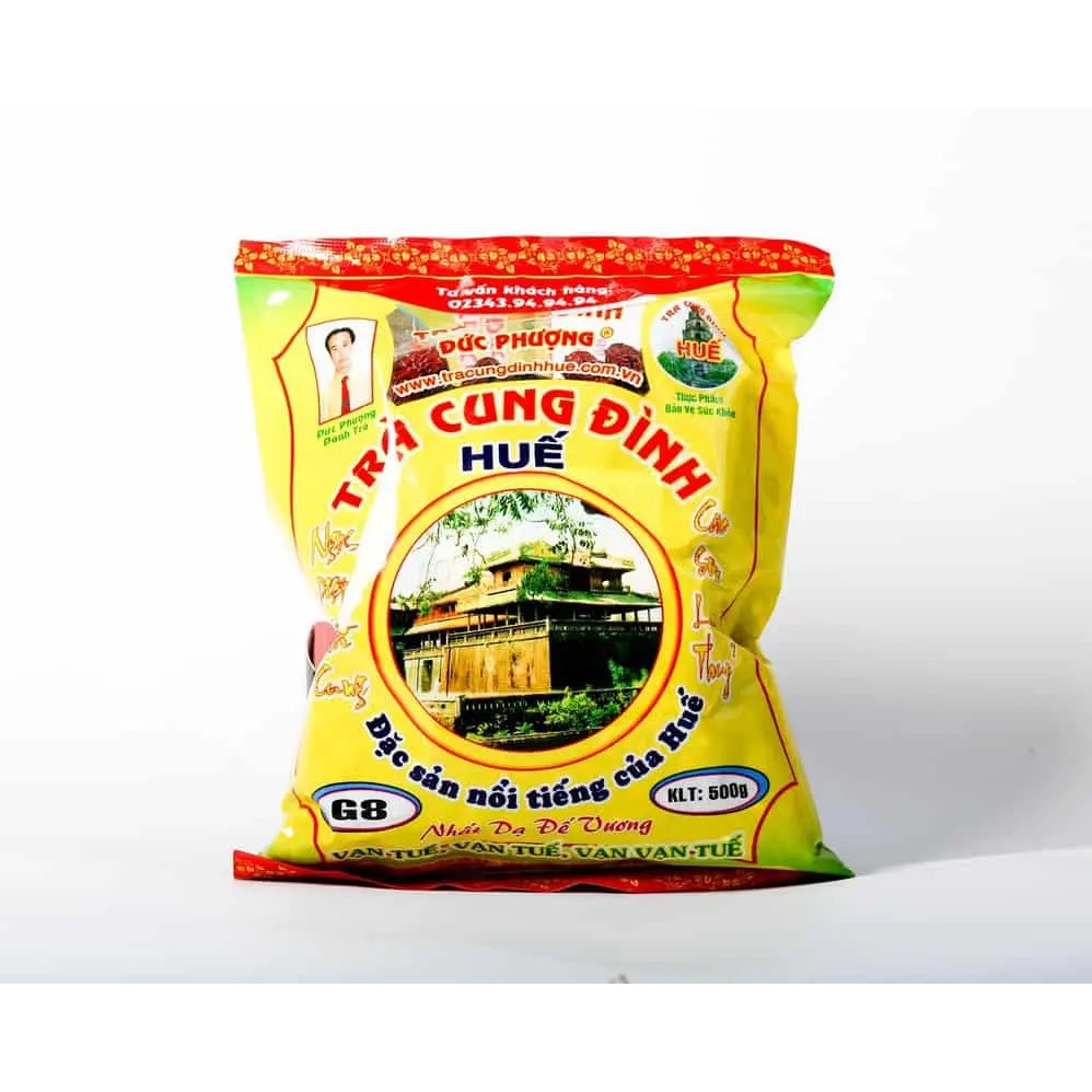 Trà Cung đình Huế nhãn hiệu Đức Phượng G8 gói 500g - thơm ngon bổ dưỡng - Đặc sản Huế - Gói màu vàng | BigBuy360 - bigbuy360.vn