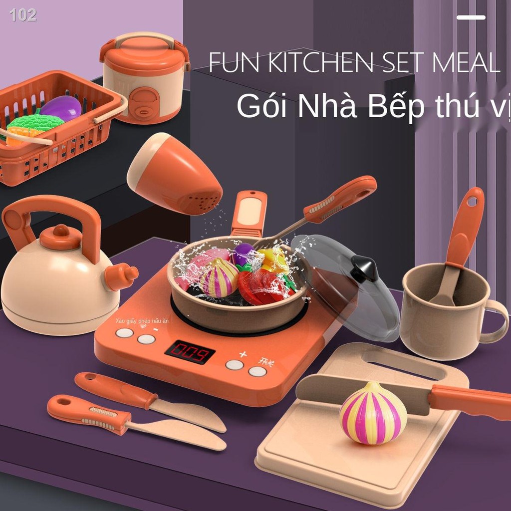 Đồ chơi nhà bếp nấu ăn trọn bộ cho bé 1 bé gái nấu ăn bé trai 3 bé trai mô phỏng đồ dùng nhà bếpS